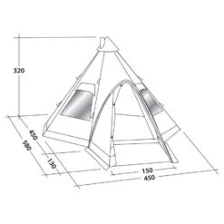 Robens Kiowa 10 Person Tipi Tent -Vango Store go 044108 e