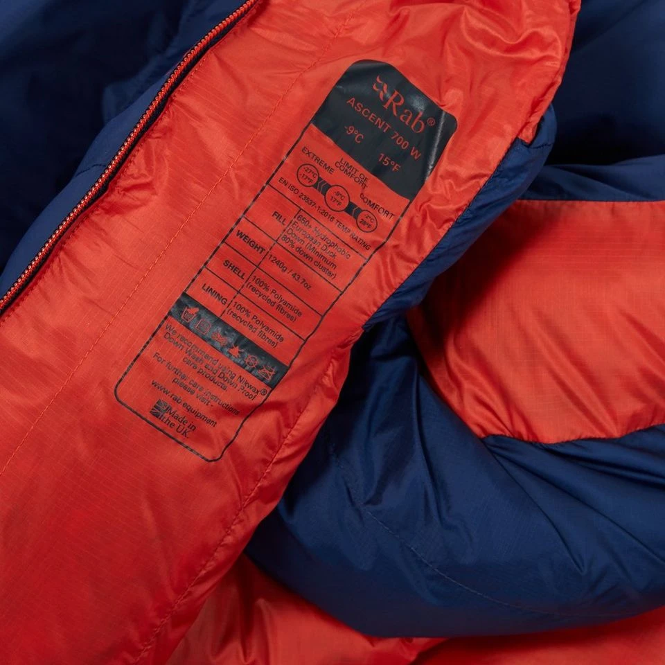 Rab Ascent 700 Women's Down Sleeping Bag (Left Zip) 7 Rab Ascent 700 Women's Down Sleeping Bag (Left Zip) - Image 7