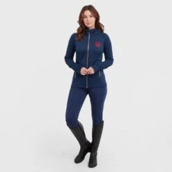 Women’s Zip Fleece In Dark Blue -Vango Store go 600885 c